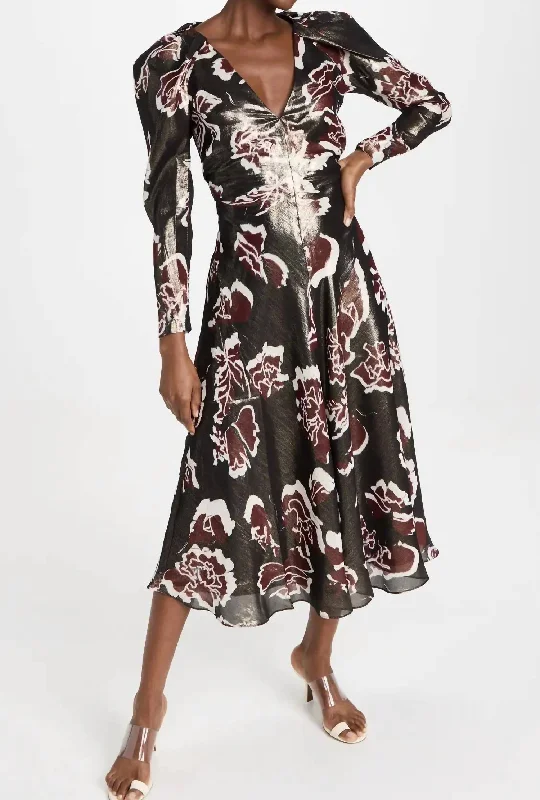 Women's Office Outfit Annika Dress In Black Multi