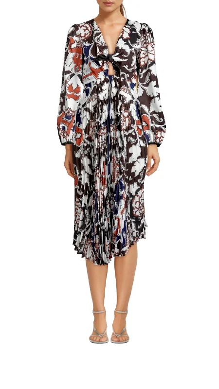Feminine Grace Claudine Dress In Multi