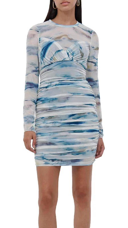 Urban Femme Streetwear Nica Dress In Watercolor Print