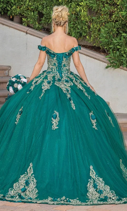 Winter Warehouse Sale Dancing Queen 1739 - 3D Floral Quinceanera Ballgown