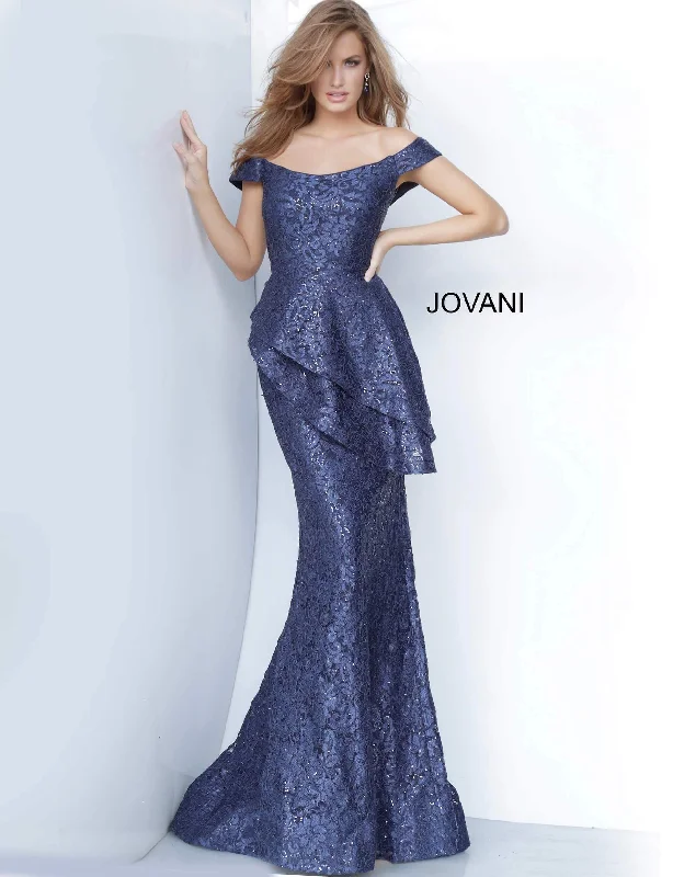 Street Style Fashion Jovani 02911 Long Formal Lace Dress