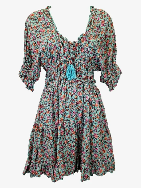 Boutique Styles Arnhem Boho Flounced Hem Mini Dress Size 8