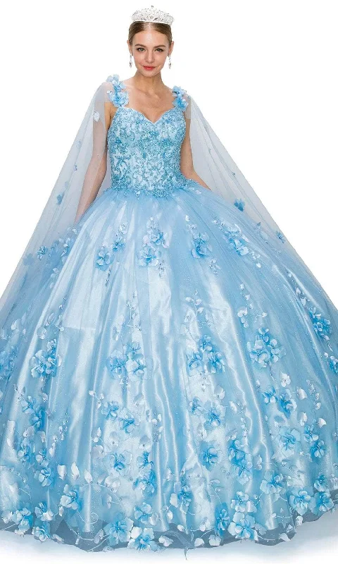 Unleash Your Fashion Cinderella Couture 8030J - Sweetheart Floral Appliqued Ballgown