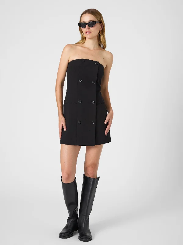Unleash Your Fashion Azra Twill Strapless Mini Dress