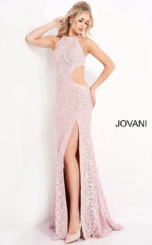 Comfort First Women's Wear Jovani 06584 Prom Long Formal Lace High Slit Dress