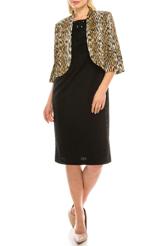 Cool Prices Maya Brooke Short Animal Print 2 Piece Jacket Dress