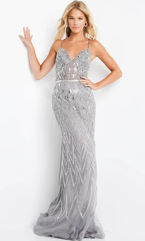 Trendy Women’s Apparel for All Seasons Jovani 09392 - Highly Embellished Sheath Evening Gown