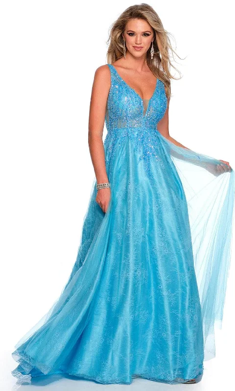 Sale Event, Prices Rock Dave & Johnny 11377 - Embroidered Sleeveless Ball Gown