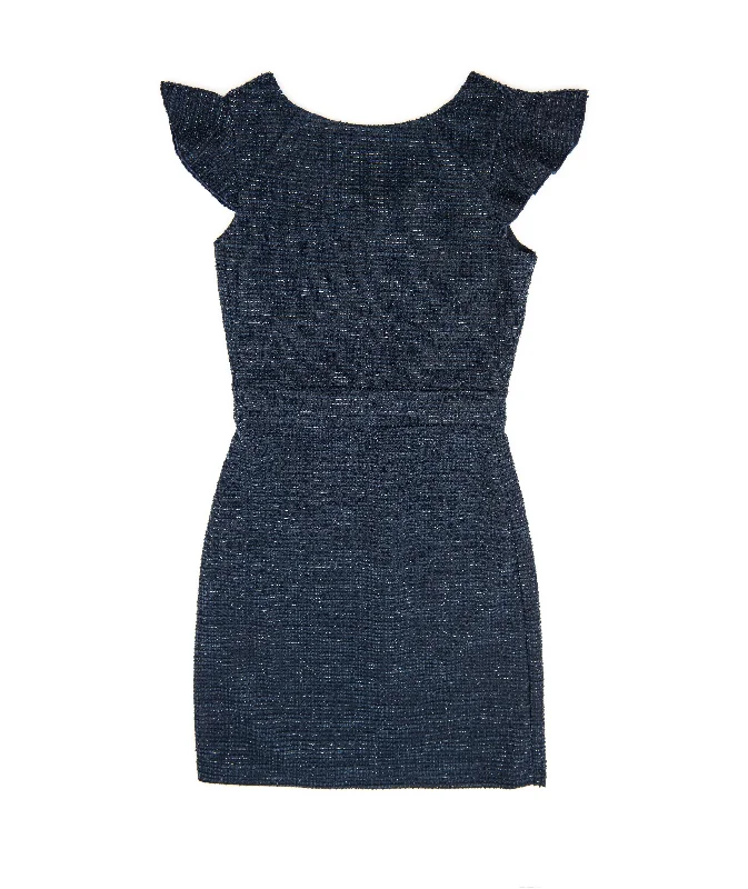 Online Clothing Stores By Debra Girls Milly Navy Boucle Flutter Sleeve Sheath Dress