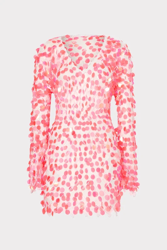 Early Bird Offer Sequin Crochet Mini Dress