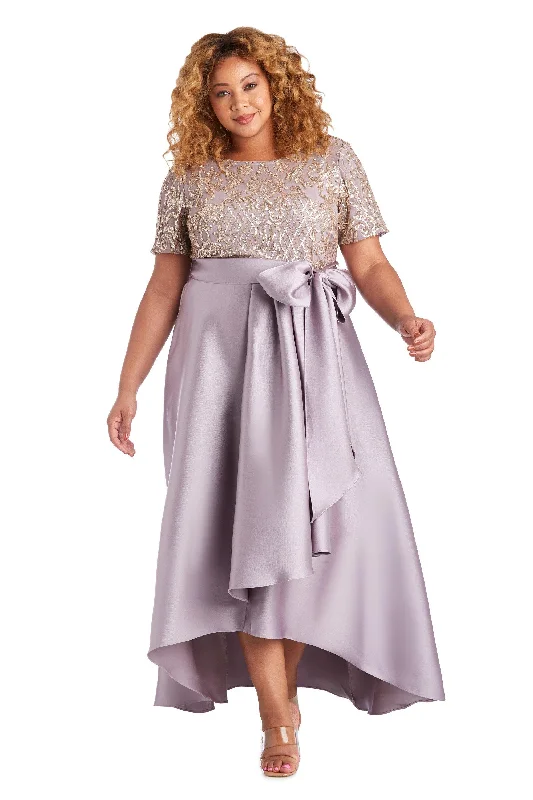 Crazy Discounts, Hurry Up R&M Richards 7122W Plus Size High Low Wrap Dress