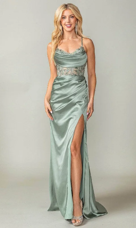 Daily Deals Dancing Queen 4416 - Embroidered Sleeveless Prom Gown