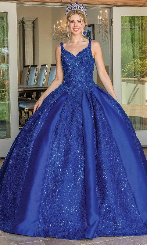 Timeless Elegance Dancing Queen 1680 - Sleeveless Glitter Quinceanera Ballgown