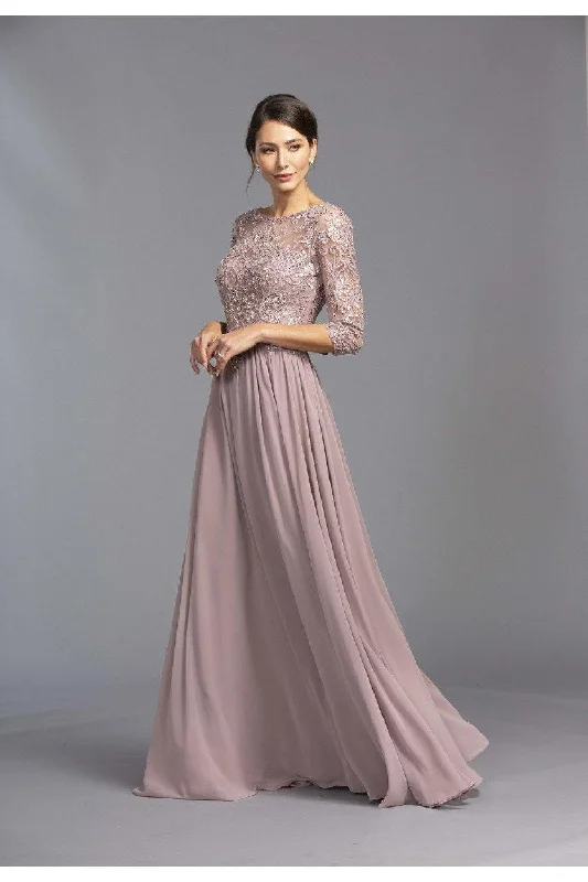 Comfort Meets Fashion Applique Long Formal Dress Mother of the Bride