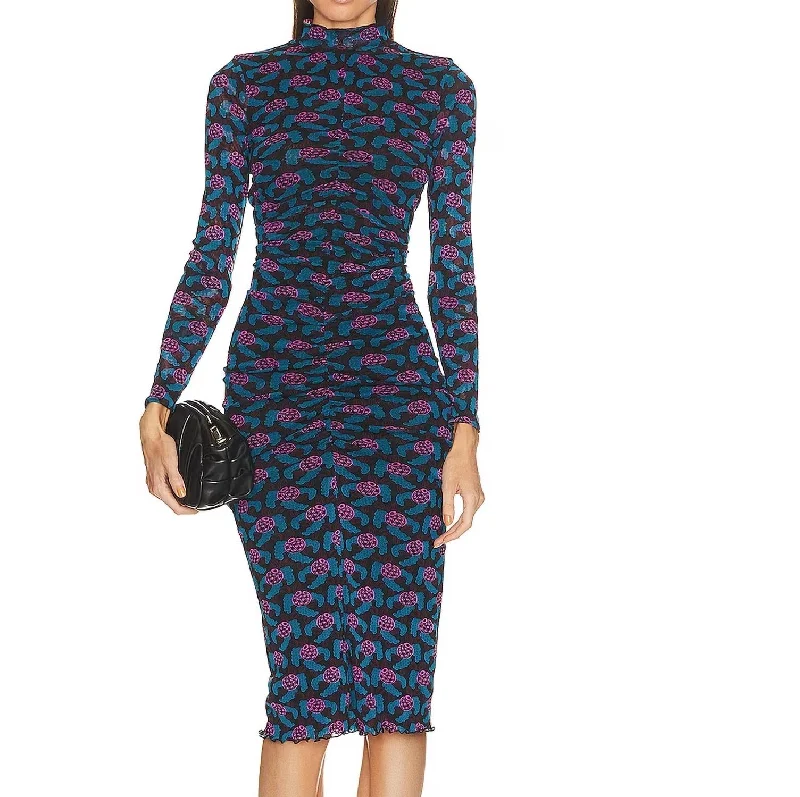 Women's Clothing Brands Verina Reversible Dress In Pansy Wine Berrie Teal