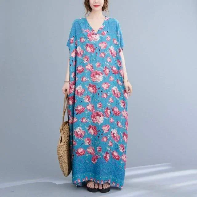 Stylish Everyday Clothing Serenade Floral Kaftan Dress