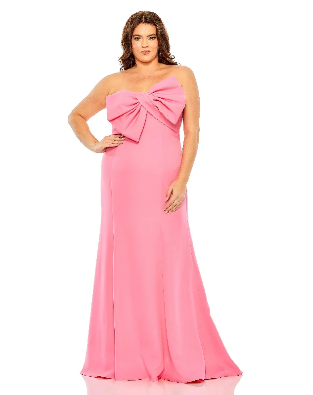 Stylish Statements Mac Duggal 49709 Fabulouss Long Strapless Plus Size Dress