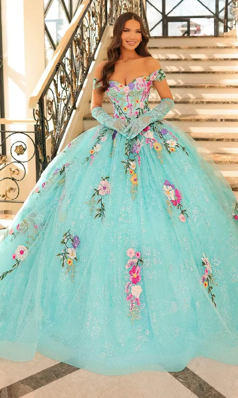 Stupidly Low Prices Amarra 54200 - Embroidered Floral Off-Shoulder Ballgown