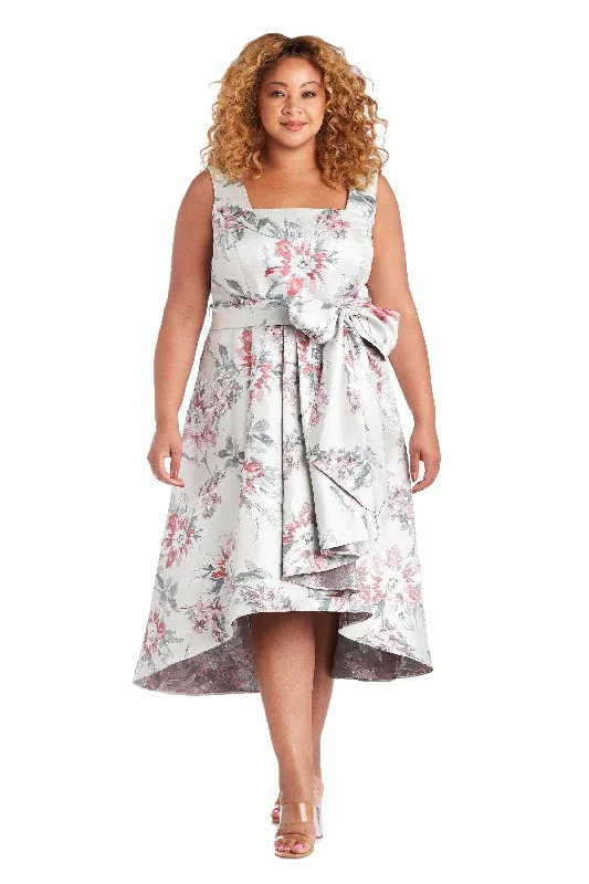 Flash Sale Starts R&M Richards 7213W High Low Plus Size Floral Dress