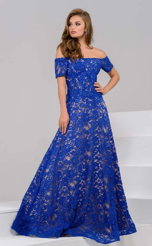 Seasonal Picks Jovani - 42828 Off-Shoulder Lace Ballgown