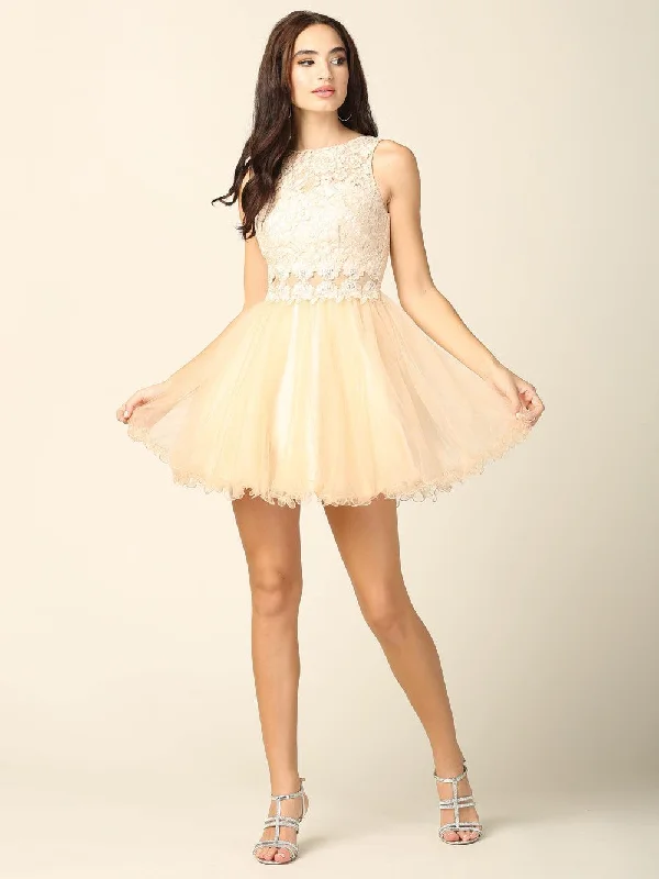 Hot Deals Short Prom Sleeveless Lace Cocktail Party Dress Sale