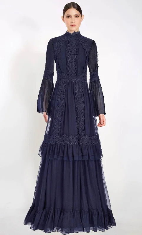 Quality Wear Janique 22102 - Bell Sleeve Lace Evening Gown