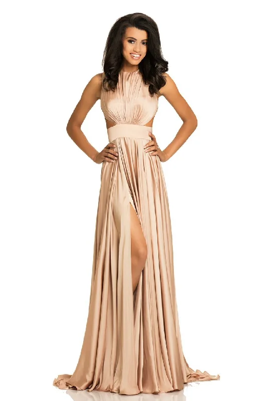 Trendy Women’s Outfits for Casual Wear Johnathan Kayne 8072 Gold size 4 High Neckline Evening Gown