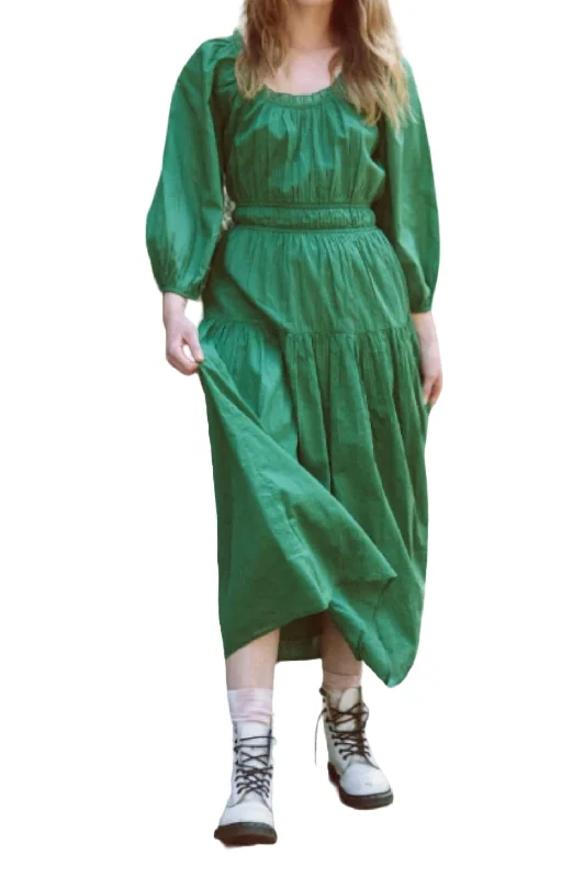 New Arrivals Moonstone Dress In Bright Moss