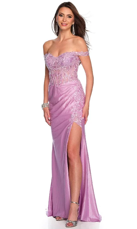 Massive Savings Dave & Johnny 11240 - Off Shoulder Embroidered Corset Prom Gown