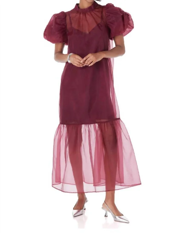 Bold Fashion Loretta Dress In Cabernet