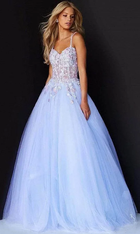 Online Boutiques Jovani - 06207SC Tulle Corset Long Gown
