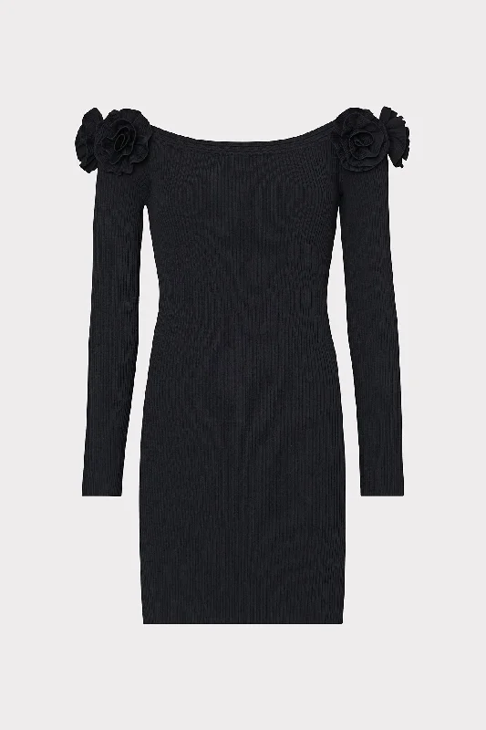 Trendy Boutique Online Kara Off The Shoulder Knit Mini Dress