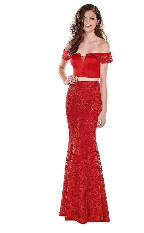 Must-Have Styles Rachel Allan Prom Off Shoulder Long Dress 6407