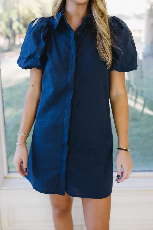 Women’s Fashion Clothing Giada Mini Dress - Navy