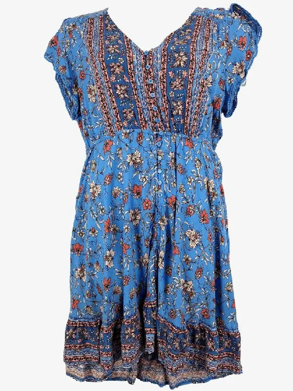 Browse Our Top Products Jaase Blue Fields Mini Dress Size 18