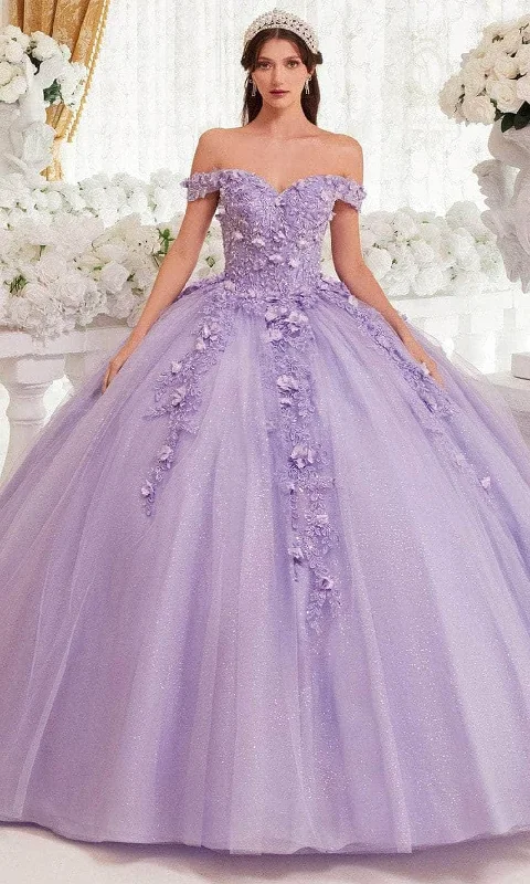 Chic And Trendy Ladivine 15717 - Floral Accented Ballgown