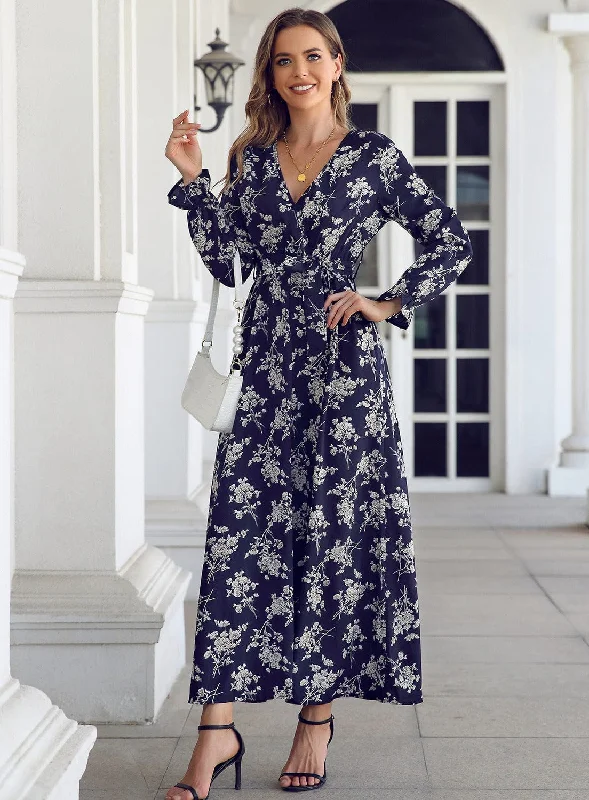 Casual Fashion Trends for Women Aurora Elegance Floral Maxi Dress