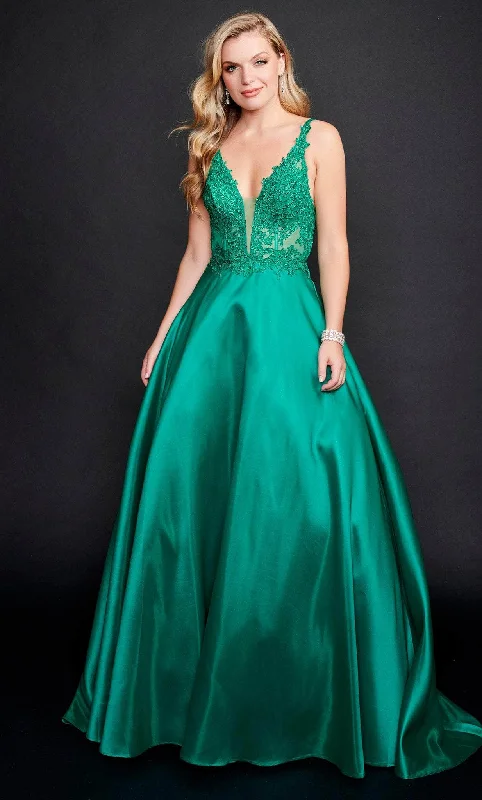 Cutting Edge Fashion Nina Canacci 3213 - Laced Bodice Ballgown
