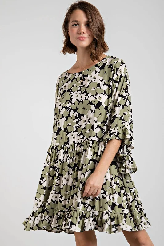 Fashion Forward Femininity Plus Size Floral Challis Dress