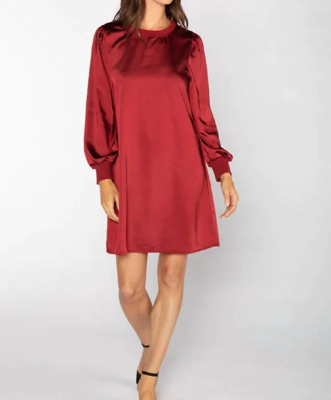 Luxe Women's Apparel Carraway Dress In Cabernet