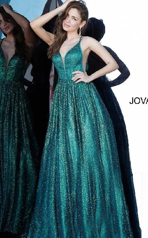 Gorgeous Glamour Collection Jovani 4198 Prom Long Spaghetti Strap Ball Gown