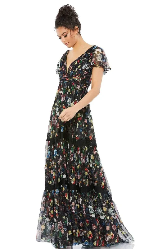 Refined Fashion Sale Mac Duggal Evening - 67934D Floral Printed Empire Casual Dress