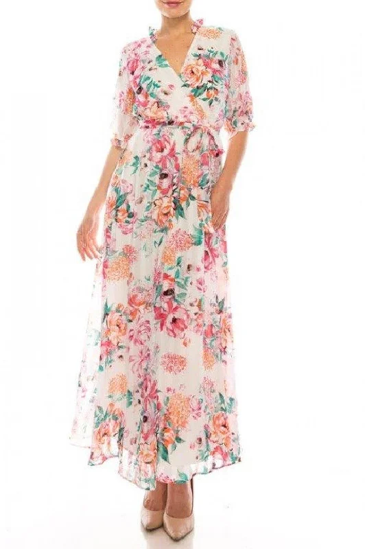 Ride The Style Wave Maison Tara Floral Print Maxi Dress
