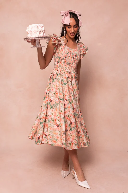 Best-Sellers Hattie Dress in Watercolor Floral