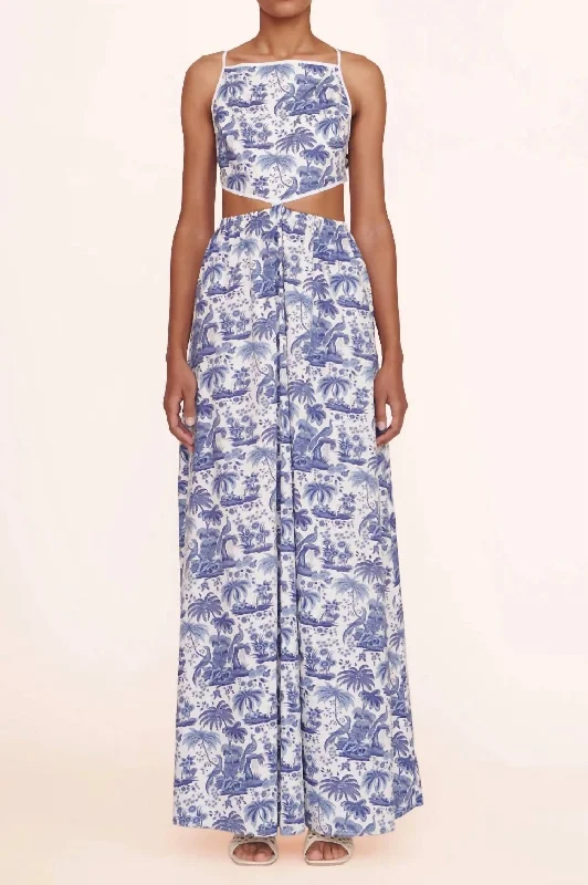 Unbeatable Prices Myla Dress In Blue Toile
