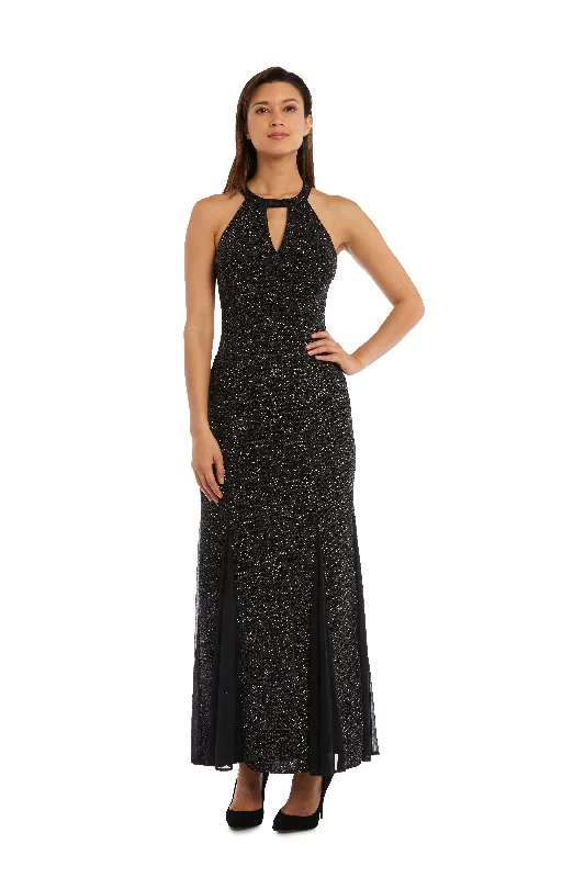 Trendy Threads Nightway Long Glitter Knit Dress Formal 21555