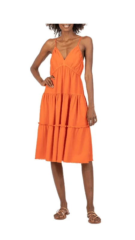 Crazy Discounts, Hurry Up Zaniah Dress In Tangerine