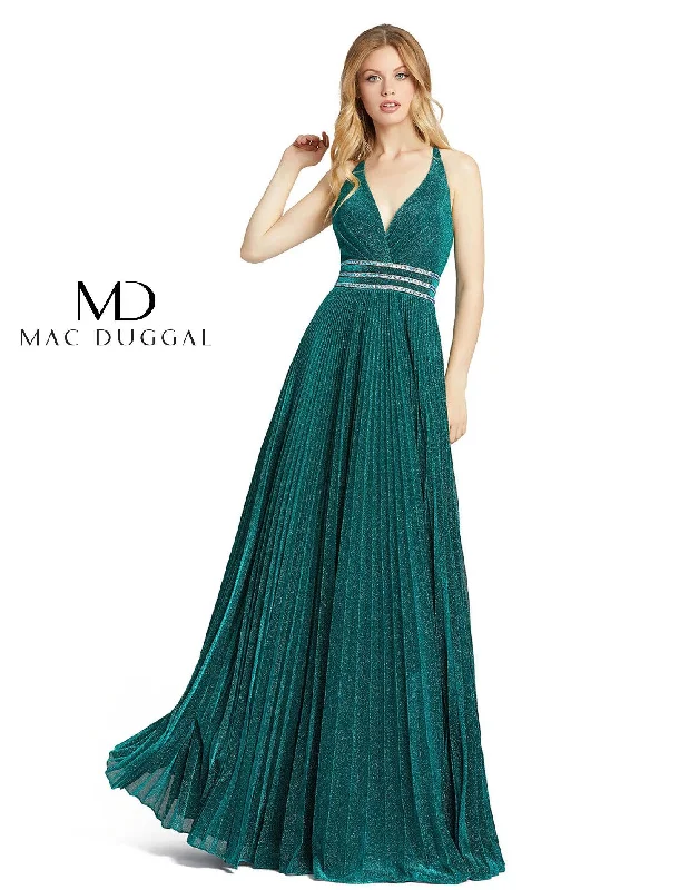 You'Ll Love Us Because Mac Duggal 30710 Long Formal Pleated Prom Gown