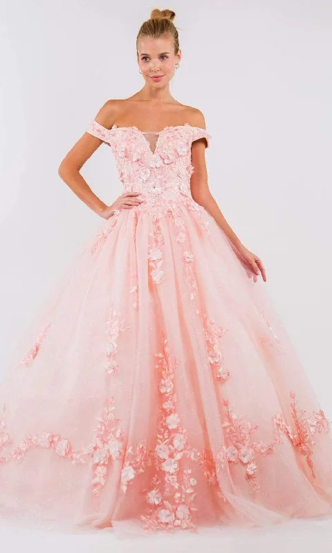 New Season Fashion Preview Elizabeth K - GL1958 Floral Applique Off Shoulder Ballgown