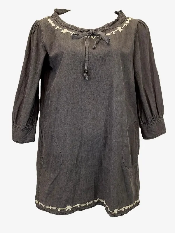 Chic Style Discounts Zimmermann Casual Embroidered Drawstring Mini Dress Size 14